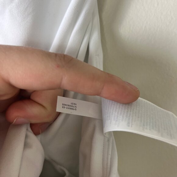 Athleta Athletic Conscious Cut Out Crop Tank Top Bra White Women’s Size XL - Picture 7 of 7